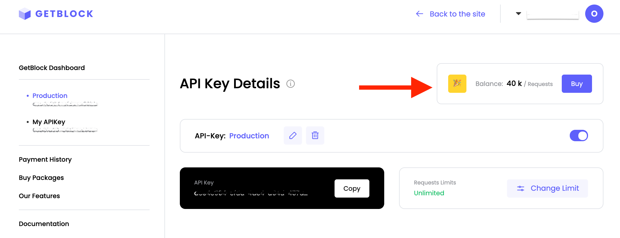 Meet the New GetBlock Dashboard Updated Statistics, EasytoUse API Keys GetBlock.io